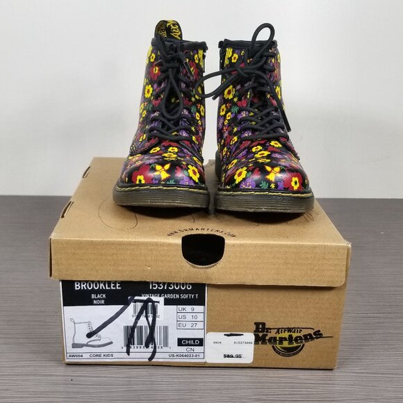 Dr Martens Brookley Vintage Garden Softy Floral Booties, Junior Size 10 US / 27 - Picture 3 of 11